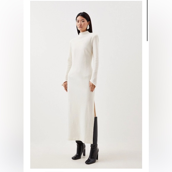Karen Millen Wool Funnel Neck Dress NWT - Picture 1 of 5